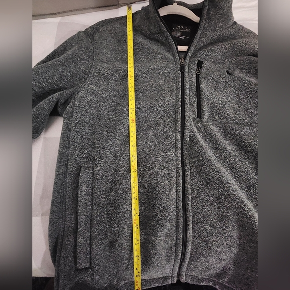 Polo Ralph Lauren Performance Gray Zip Up Knit Sweater - Picture 5 of 6